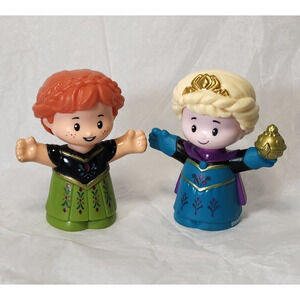 Fisher Price Little People Queen Elsa Princess Anna 2019 Disney Frozen Crown